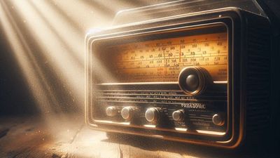 A vintage radio glowing, symbolizing the Analog API for digital ethics.