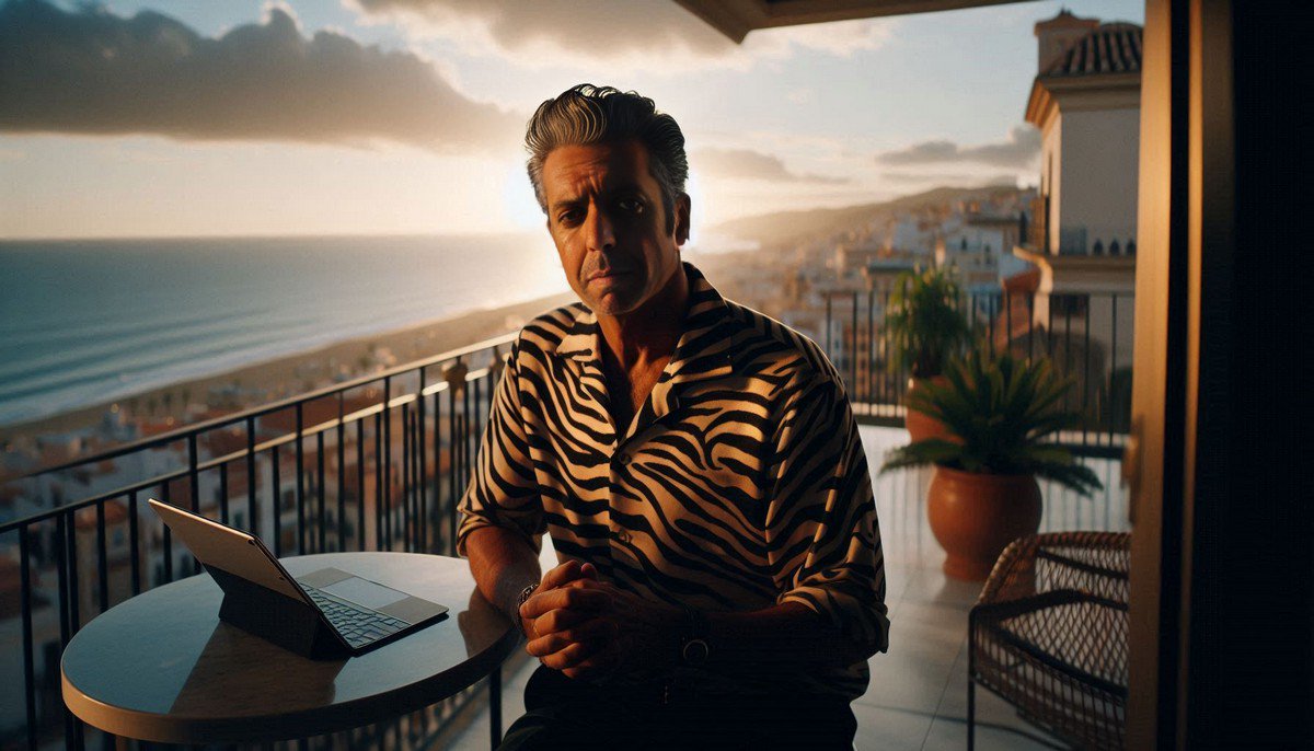 Authentic portrait of Salah Nomad in Arles, bridging traditional roots and modern digital world