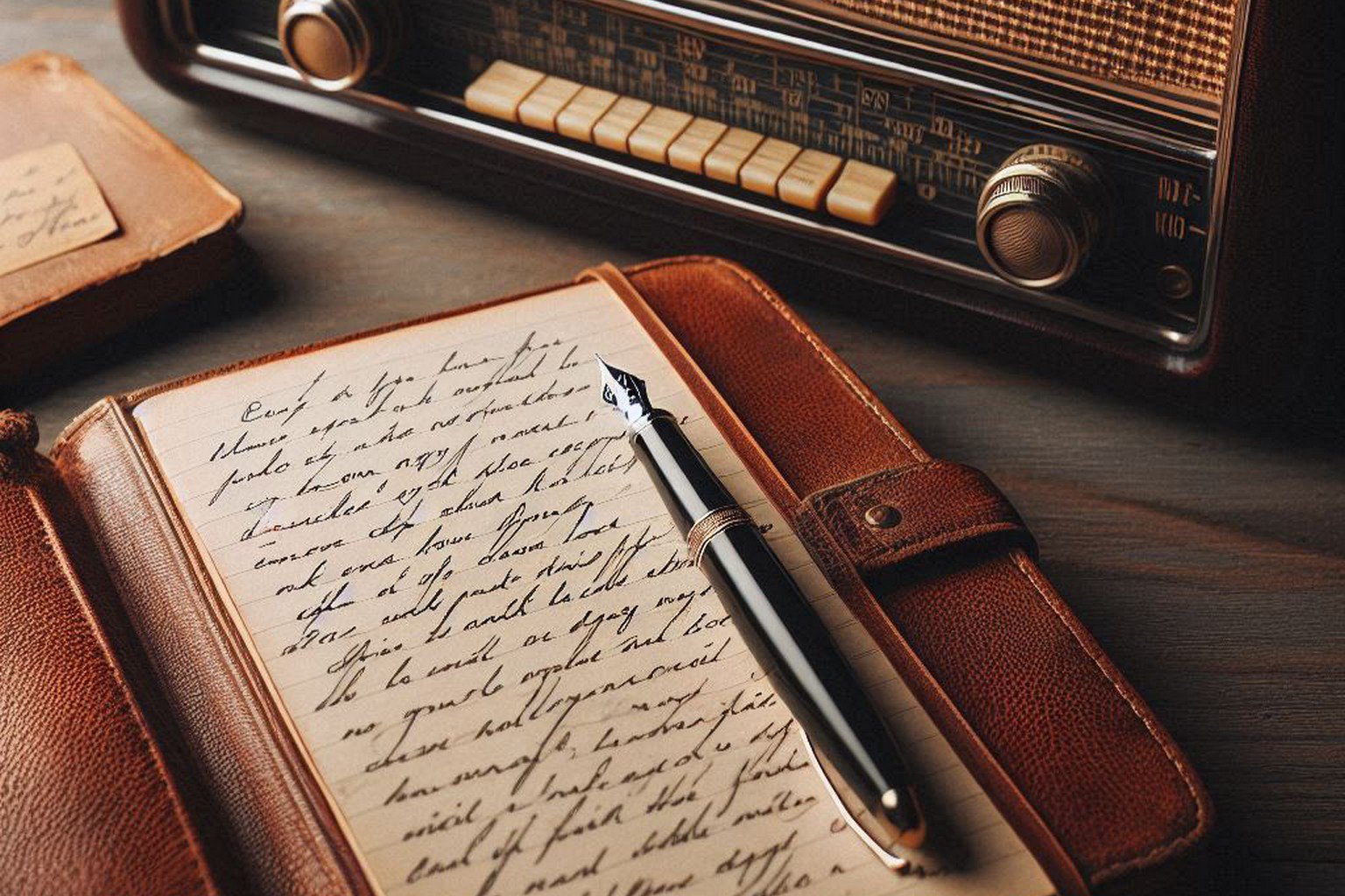 Concise handwritten message in notebook representing message density