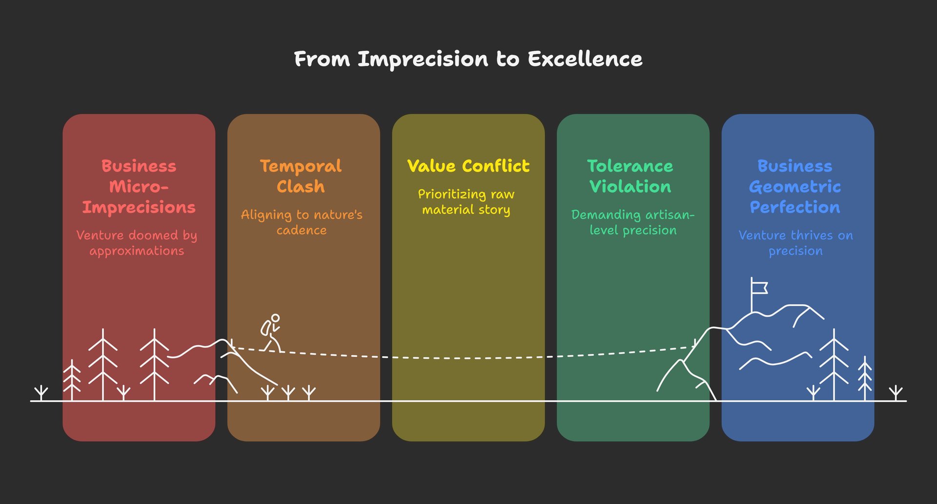 Value misalignment diagram showing European packaging focus versus Moroccan substance philosophy